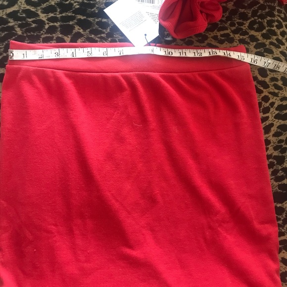 ❌ SOLD ❌ Missguided-NEW-Recycled Rib Red Cardigan & Midi Skirt Set Size 10 - Picture 9 of 15